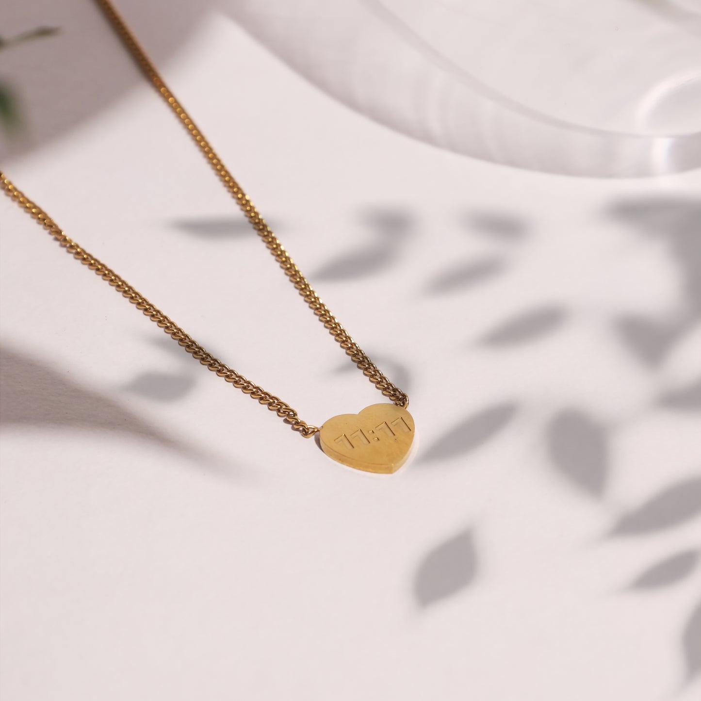 Golden 11:11 Heart Necklace