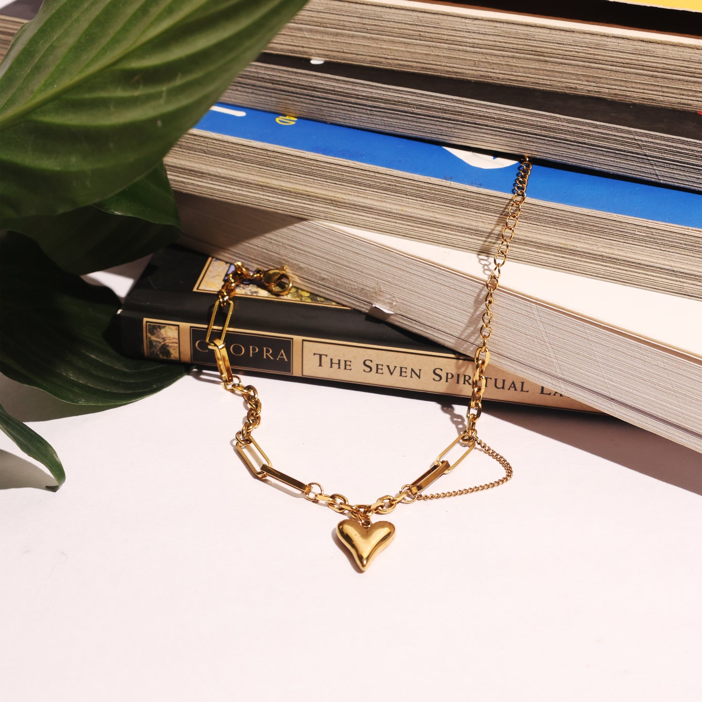 Golden Heart Drape Bracelet