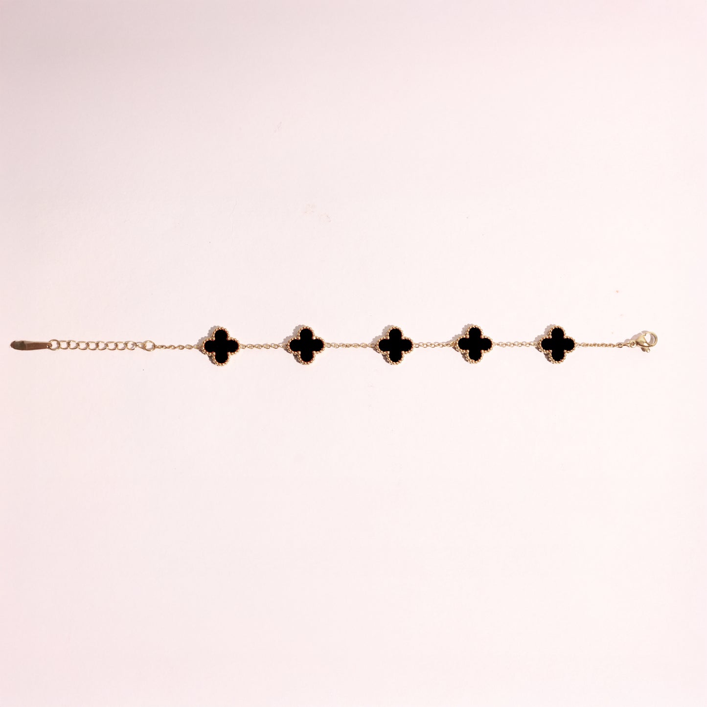 Midnight Clover Chain Bracelet