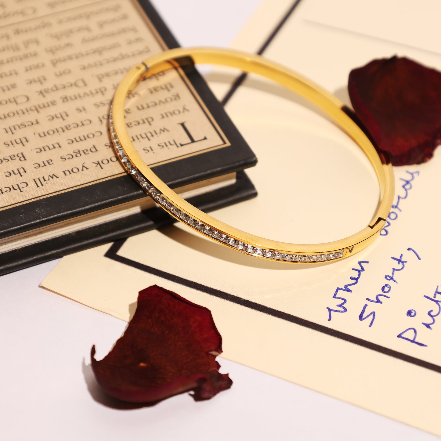 Radiance Line Bangle – Minimalist Sparkle, Timeless Elegance