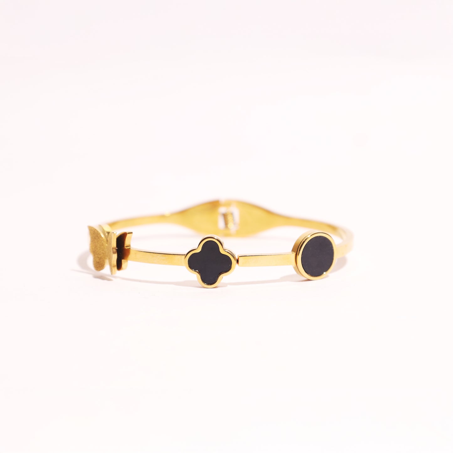 Midnight Clover Elegance Bracelet
