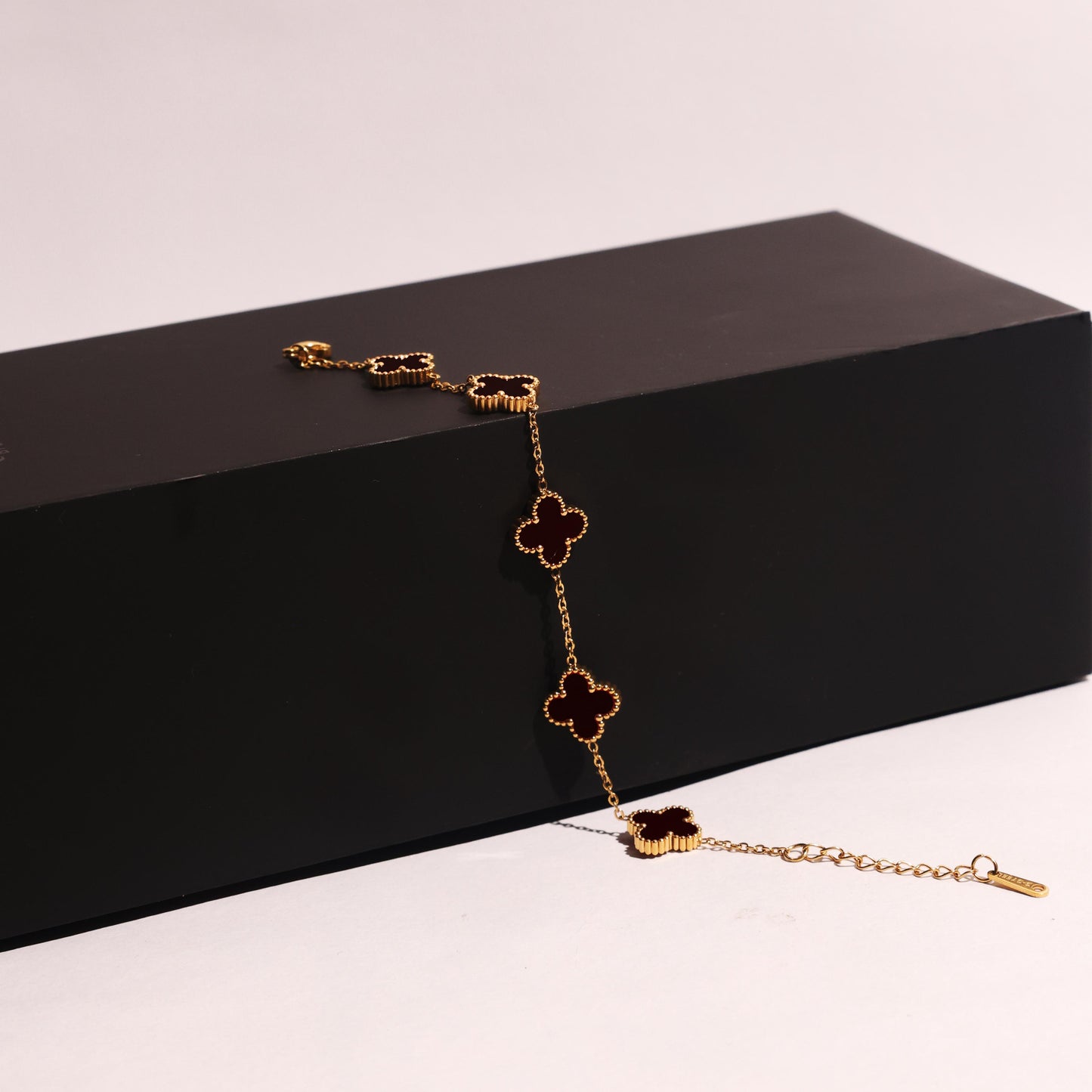 Crimson Clover Charm bracelet