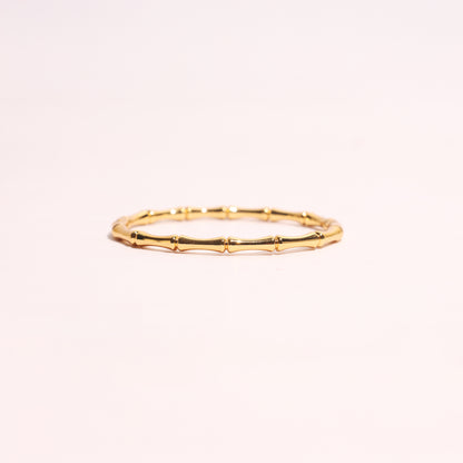 Golden Bamboo Luxe Bangle Bracelet - Anti-tarnish, Gold finish