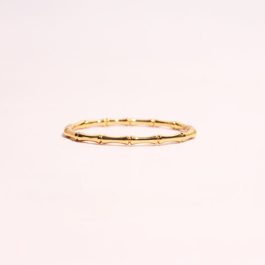 Golden Bamboo Luxe Bangle Bracelet - Anti-tarnish, Gold finish