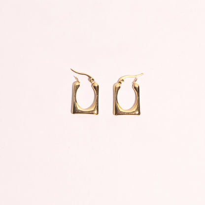 Golden Curve Statement Earrings