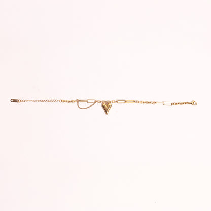 Golden Heart Drape Bracelet