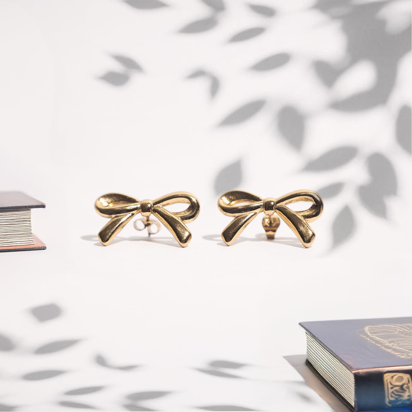 Stallae Golden Bow Knot Earrings