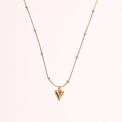 Stallae Golden Heart Pendant Necklace