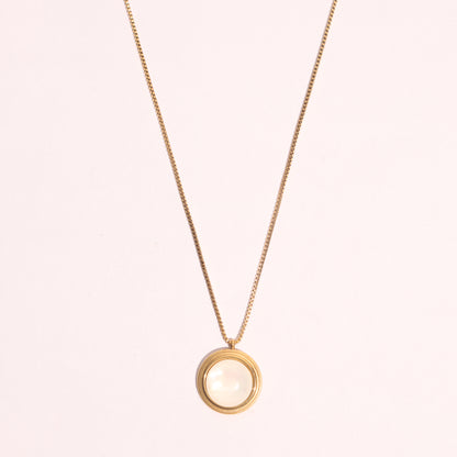 Stallae Golden Halo Mother-of-Pearl Necklace