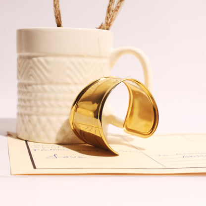 Stallae Sculpted Gold Statement Cuff