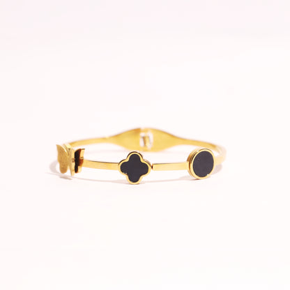Midnight Clover Elegance Bracelet