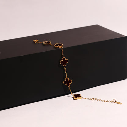 Crimson Clover Charm bracelet